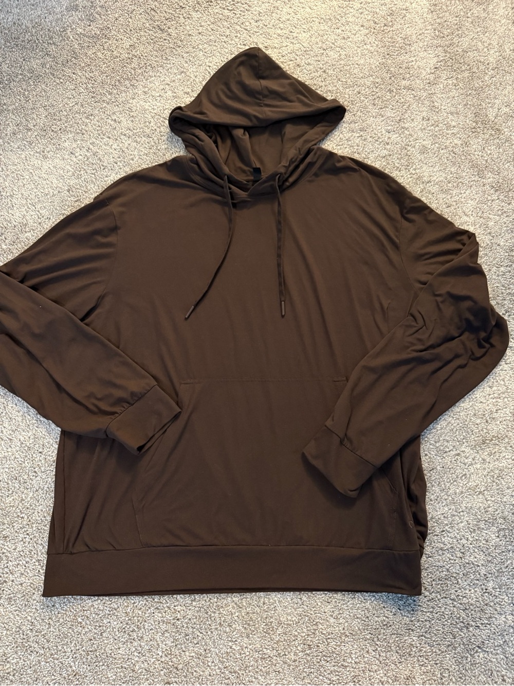 Women's Brown Hoodie Sweatshirt - Relaxed Pullover with Hood